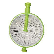 Load image into Gallery viewer, Collapsible Salad Spinner Vegetable Fruit Drainer Non-Scratch Spinning Colander Rotate